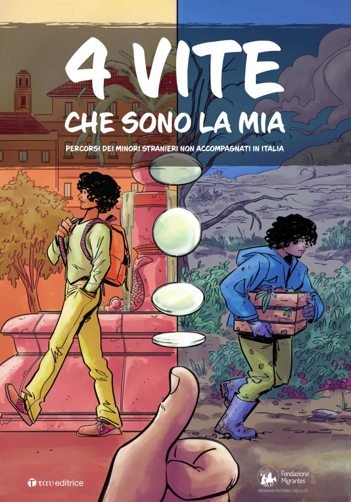 La copertina della graphic novel "4 vite che sono la mia"