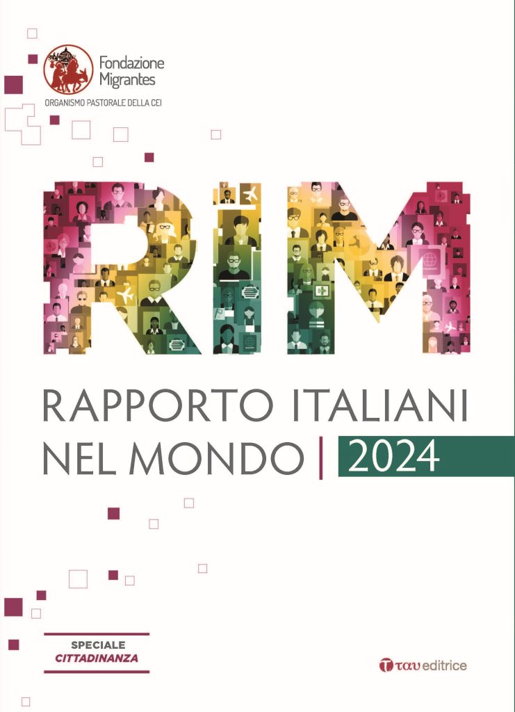 La copertina del Rapporto Italiani nel MOndo 2024.